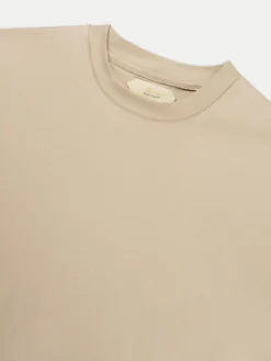 AUR1 T-Shirt Beige -Velora Fashion Aurelien AUR1 big collar t shirt interlock jersey logo beige7 068b3718 9832 4271 9381 f9ec51bc872a
