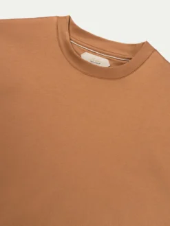 AUR1 T-Shirt Caramel -Velora Fashion Aurelien AUR1 big collar t shirt interlock jersey logo caramel2