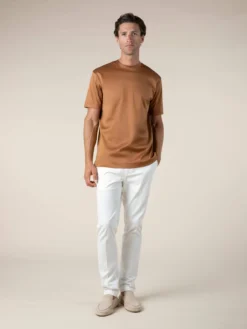 AUR1 T-Shirt Caramel -Velora Fashion Aurelien AUR1 big collar t shirt interlock jersey logo caramel6
