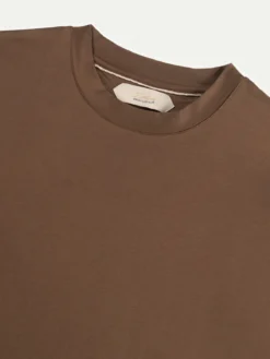 AUR1 T-Shirt Chocolate -Velora Fashion Aurelien AUR1 big collar t shirt interlock jersey logo chocolate1