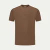 AUR1 T-Shirt Chocolate -Velora Fashion Aurelien AUR1 big collar t shirt interlock jersey logo chocolate men 1