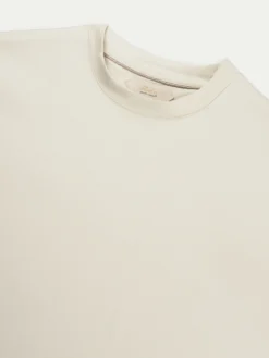 AUR1 T-Shirt Ecru -Velora Fashion Aurelien AUR1 big collar t shirt interlock jersey logo ecru5