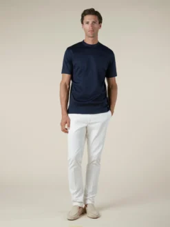 AUR1 T-Shirt Navy -Velora Fashion Aurelien AUR1 big collar t shirt interlock jersey logo navy6