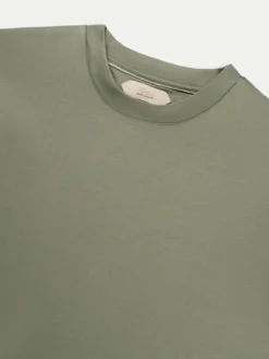 AUR1 T-Shirt Olive -Velora Fashion Aurelien AUR1 big collar t shirt interlock jersey logo oliv2