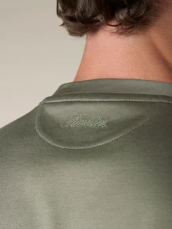 AUR1 T-Shirt Olive -Velora Fashion Aurelien AUR1 big collar t shirt interlock jersey logo oliv6