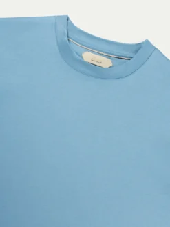 AUR1 T-Shirt Sapphire 11 AUR1 T-Shirt Sapphire -Velora Fashion Aurelien AUR1 big collar t shirt interlock jersey logo sapphire bu6