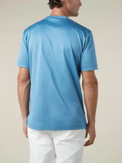 AUR1 T-Shirt Sapphire 12 AUR1 T-Shirt Sapphire -Velora Fashion Aurelien AUR1 big collar t shirt interlock jersey logo sapphire bue1