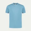 AUR1 T-Shirt Sapphire -Velora Fashion Aurelien AUR1 big collar t shirt interlock jersey logo sapphire men 1