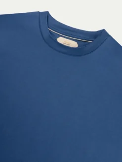 AUR1 T-Shirt Ultramarine -Velora Fashion Aurelien AUR1 big collar t shirt interlock jersey logo ultramarine1