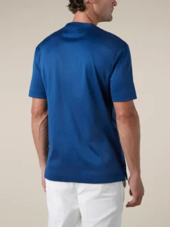 AUR1 T-Shirt Ultramarine -Velora Fashion Aurelien AUR1 big collar t shirt interlock jersey logo ultramarine3