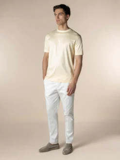 AUR1 T-Shirt Vanilla -Velora Fashion Aurelien AUR1 big collar t shirt interlock jersey logo vanilla21 scaled