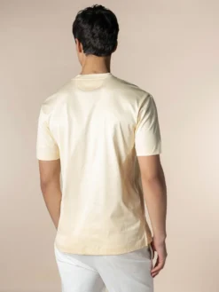 AUR1 T-Shirt Vanilla -Velora Fashion Aurelien AUR1 big collar t shirt interlock jersey logo vanilla24 scaled