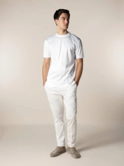 AUR1 T-Shirt White 13 AUR1 T-Shirt White -Velora Fashion Aurelien AUR1 big collar t shirt interlock jersey logo white22 scaled