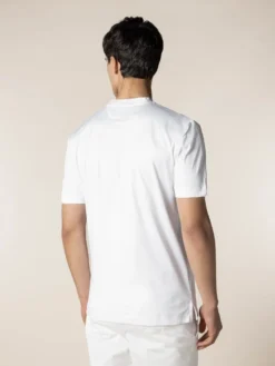 AUR1 T-Shirt White 11 AUR1 T-Shirt White -Velora Fashion Aurelien AUR1 big collar t shirt interlock jersey logo white25 scaled