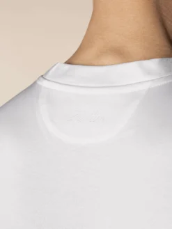 AUR1 T-Shirt White 12 AUR1 T-Shirt White -Velora Fashion Aurelien AUR1 big collar t shirt interlock jersey logo white26 scaled