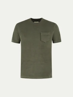 Olive Terry Towelling T-Shirt