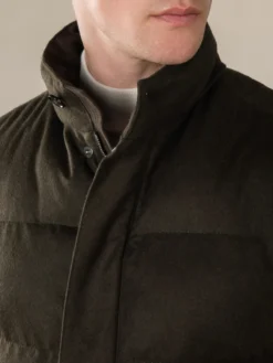 Olive AUR1 Body Warmer 9 Olive AUR1 Body Warmer -Velora Fashion Aurelien Body Warmer AUR1 Cashmere Wool Olive4