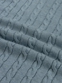 Zipper Cable Sweater Blue Green 14 Zipper Cable Sweater Blue Green -Velora Fashion Aurelien Cable Zip Sweater Made in Italy Men Light Blue2