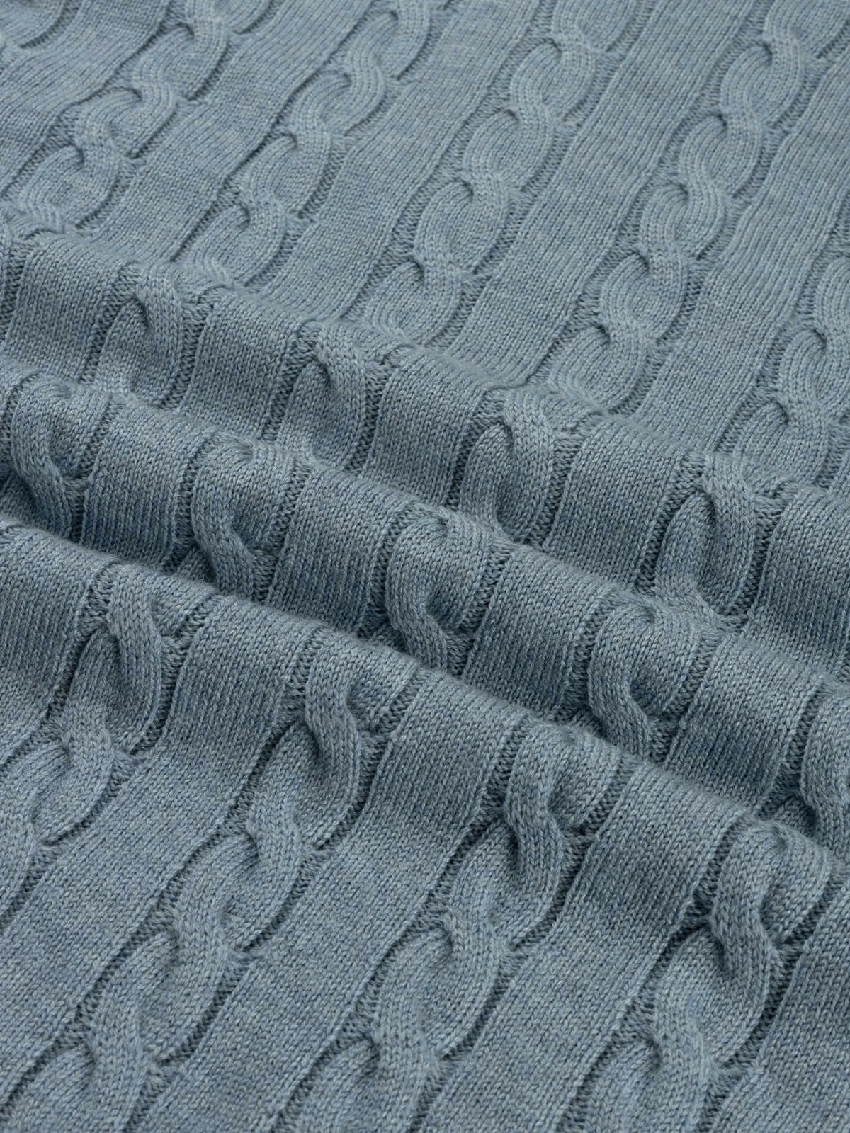 Zipper Cable Sweater Blue Green 8 Zipper Cable Sweater Blue Green - Image 6