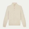 Light Beige Winter Button Sweater