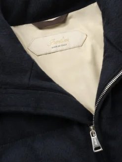 Navy AUR1 Puffer Jacket 8 Navy AUR1 Puffer Jacket -Velora Fashion Aurelien Cashmere Puffer Jacket AUR1 wool men bomber navy1