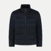 Navy AUR1 Puffer Jacket -Velora Fashion Aurelien Cashmere Puffer Jacket AUR1 wool men bomber navy2