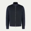 Navy Cashmere Bomber Jacket 1 Navy Cashmere Bomber Jacket -Velora Fashion Aurelien Cashmere Wool Knitted Bomber Jacket Men Navy6