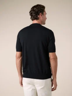 Black T-Shirt 15 Black T-Shirt -Velora Fashion Aurelien Cashwool T Shirt Short Sleeve Wool Black 12