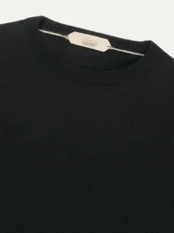 Black T-Shirt 12 Black T-Shirt -Velora Fashion Aurelien Cashwool T Shirt Short Sleeve Wool Black 2