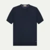 Navy T-Shirt -Velora Fashion Aurelien Cashwool T Shirt Short Sleeve Wool Navy 1