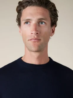 Navy T-Shirt 13 Navy T-Shirt -Velora Fashion Aurelien Cashwool T Shirt Short Sleeve Wool Navy 16