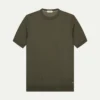 Olive T-Shirt -Velora Fashion Aurelien Cashwool T Shirt Short Sleeve Wool Olive 1