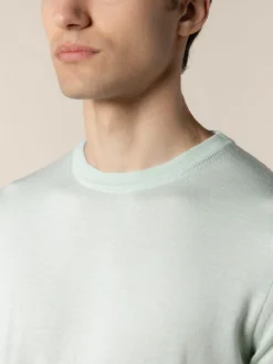 Light Green T-Shirt -Velora Fashion Aurelien Cashwool T Shirt Short Sleeve Wool light green aqua15 2