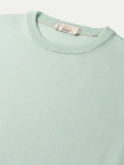 Light Green T-Shirt -Velora Fashion Aurelien Cashwool T Shirt Short Sleeve Wool light green aqua2