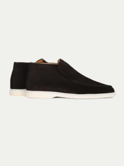 Black City Loafer -Velora Fashion Aurelien City Loafer men leather shoes italy suede black16