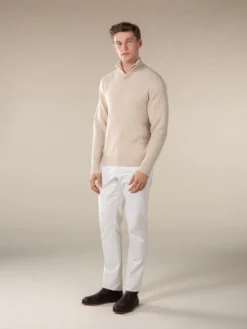 Light Beige Frost Sweater -Velora Fashion Aurelien Frost Sweater LightBeige winter Cashmere blend light beige12