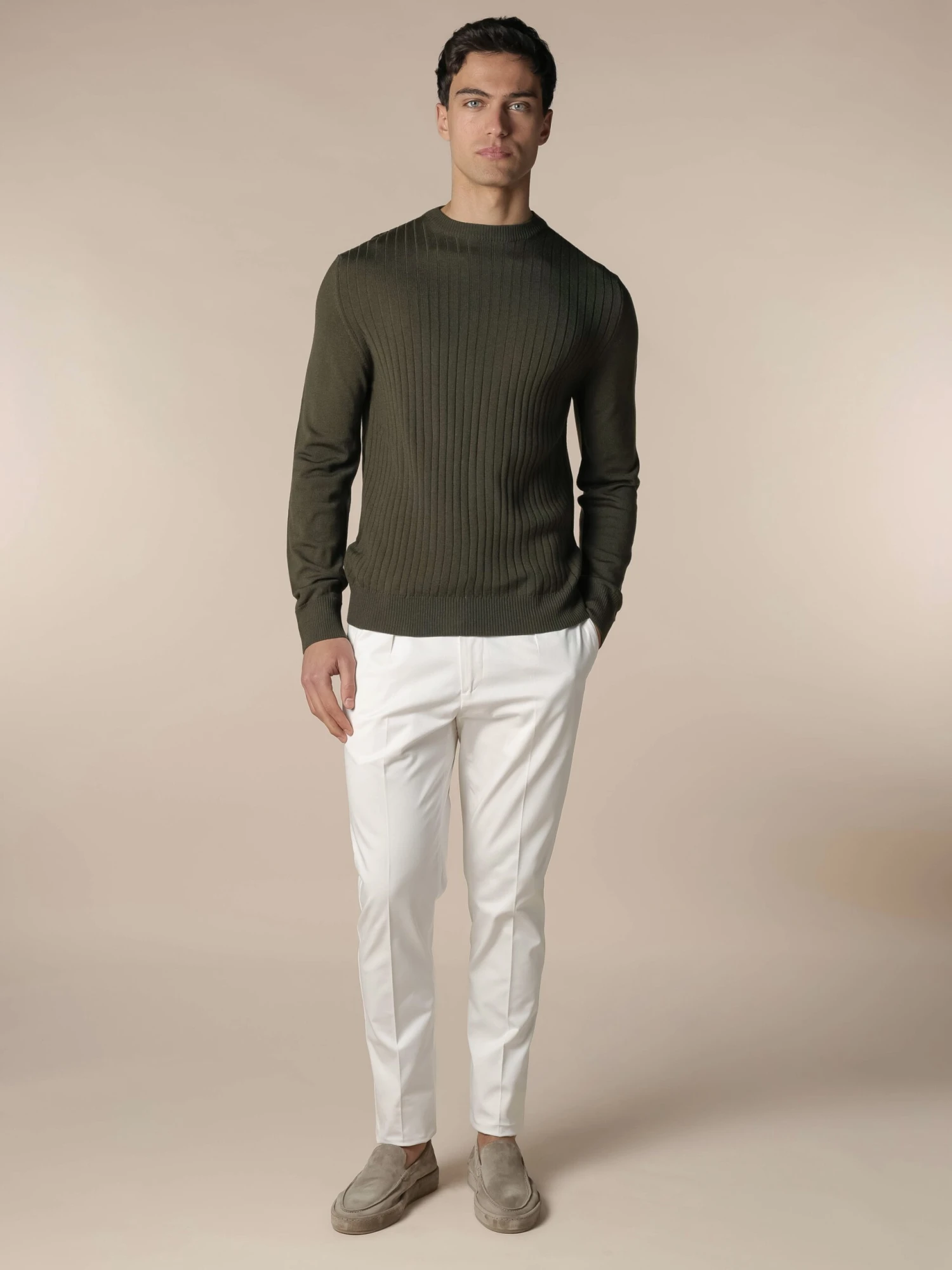 Olive Ribbed City Crew 9 Olive Ribbed City Crew - Image 7