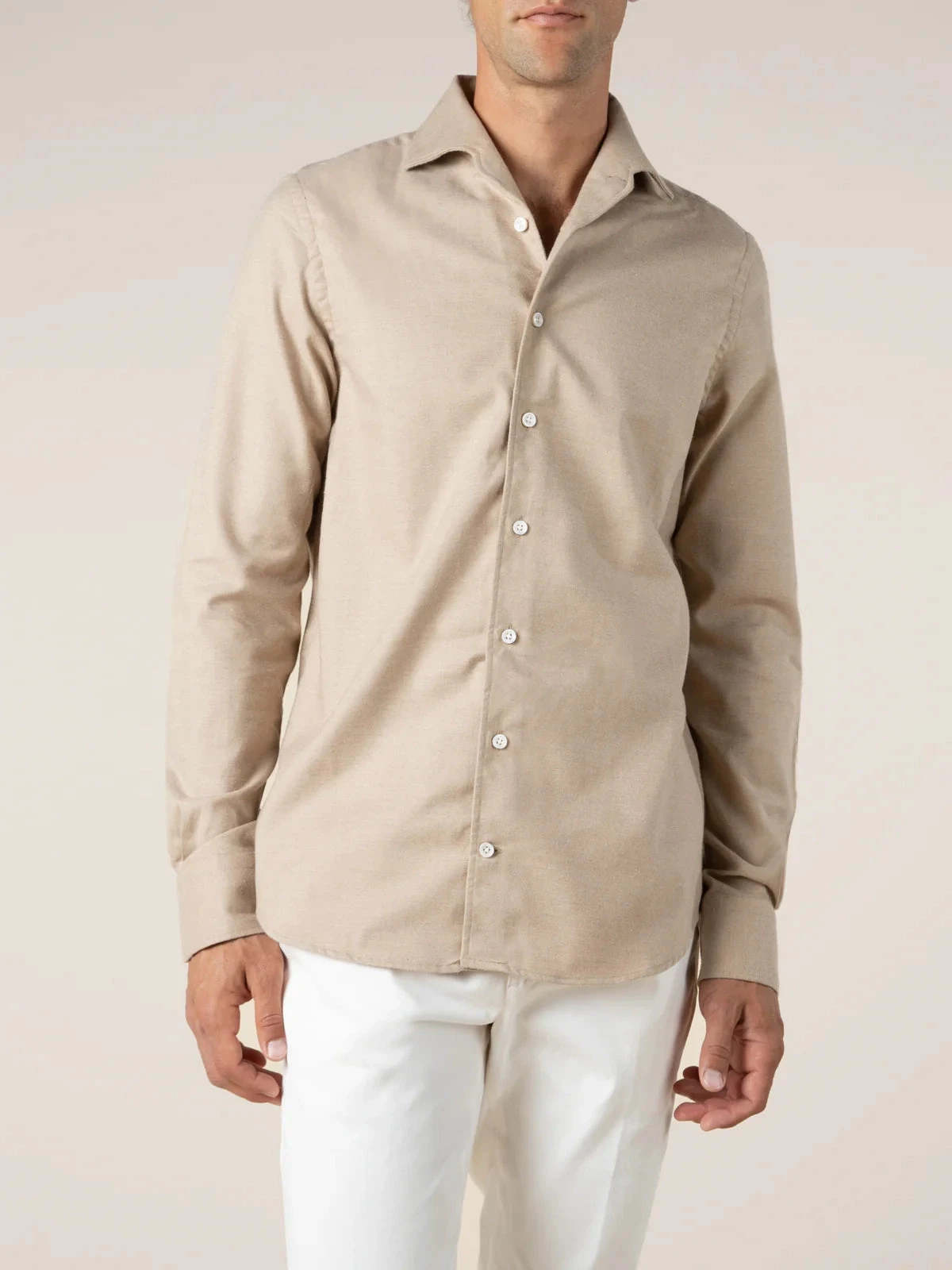 Beige Flannel Shirt 4 Beige Flannel Shirt - Image 2