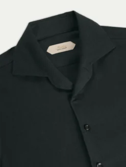 Black Flannel Shirt -Velora Fashion Aurelien Men Seaside Shirt Flannel Cotton Cashmere Black2 2