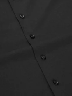 Black Flannel Shirt -Velora Fashion Aurelien Men Seaside Shirt Flannel Cotton Cashmere Black3 2