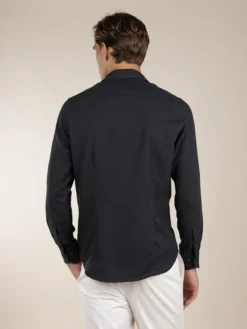 Black Flannel Shirt -Velora Fashion Aurelien Men Seaside Shirt Flannel Cotton Cashmere Black5