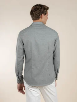 Grey Flannel Shirt -Velora Fashion Aurelien Men Seaside Shirt Flannel Cotton Cashmere Grey12