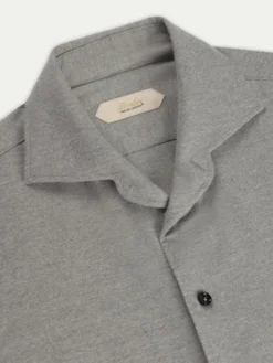 Grey Flannel Shirt -Velora Fashion Aurelien Men Seaside Shirt Flannel Cotton Cashmere Grey2 2 2