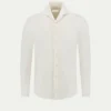 Ivory Flannel Shirt -Velora Fashion Aurelien Men Seaside Shirt Flannel Cotton Cashmere Ivory1
