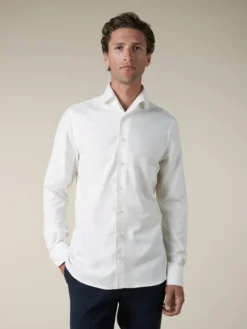 Ivory Flannel Shirt -Velora Fashion Aurelien Men Seaside Shirt Flannel Cotton Cashmere Ivory4