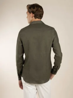 Olive Flannel Shirt 13 Olive Flannel Shirt -Velora Fashion Aurelien Men Seaside Shirt Flannel Cotton Cashmere olive12