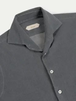 Grey Denim Shirt -Velora Fashion Aurelien Men Seaside Shirt denim Cotton grey2 2 2