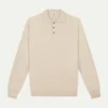 Extrafine Merino Polo Light Beige