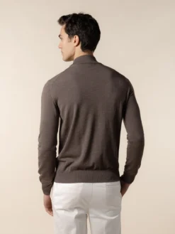 Extrafine Merino Mockneck Ash Grey -Velora Fashion Aurelien Merino Cashwool Made in Italy Sweater mockneck ash grey13
