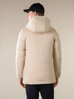 Light Beige Wintertime Parka -Velora Fashion Aurelien Wintertime parka cashmere blend wool light Beige Front7